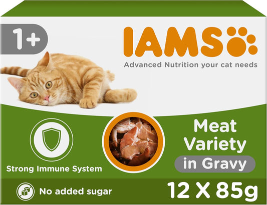 IAMS Adult Wet Cat Food Land Collection in Gravy 12 x 85g