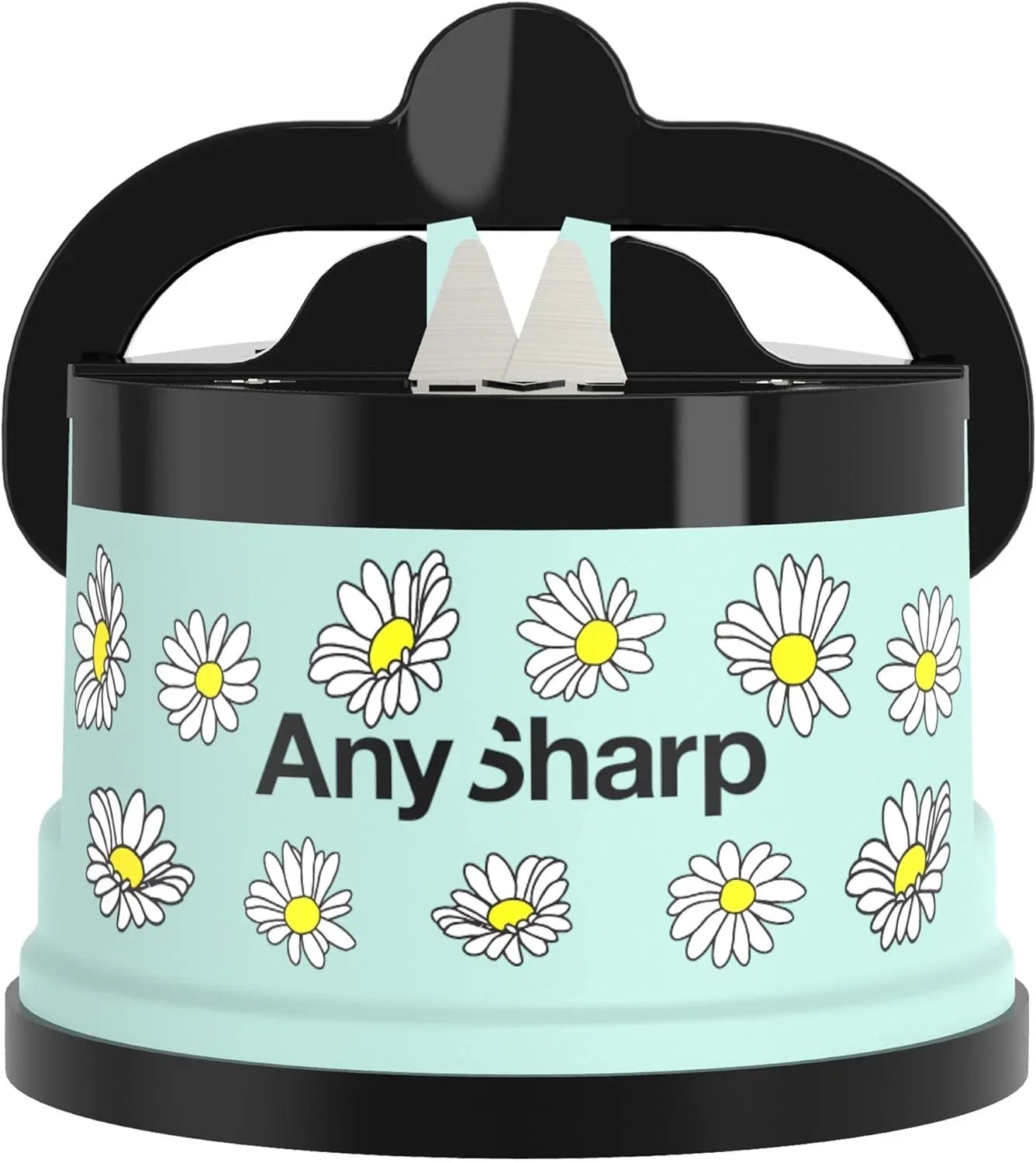 AnySharp Knife Sharpener, Hands-Free Safety, PowerGrip Suction, Safely Sharpens All Kitchen Knives, Ideal for Hardened Steel