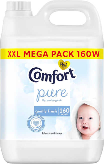 Comfort Pure Sensitive Fabric Conditioner dermatologically tested gentle next to sensitive skin 160 washes (4.8 L)