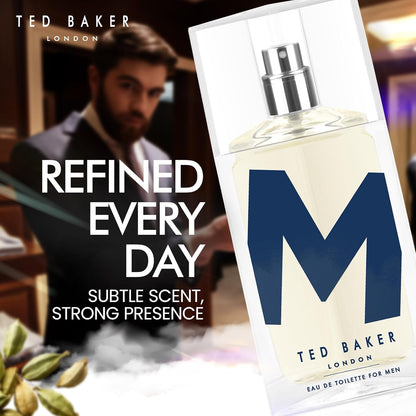 Ted Baker M EDT, Unique Notes of Tonka Bean and Sensual Musk with a Rich Woody Base, Mark of Distinction, Men's Eau de Toilette, 75ml