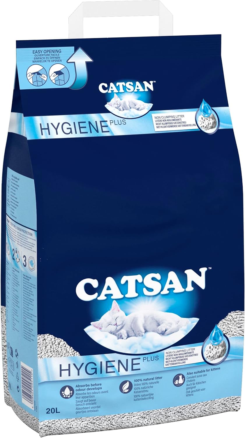 Catsan Hygiene Plus Cat Litter White, 20L