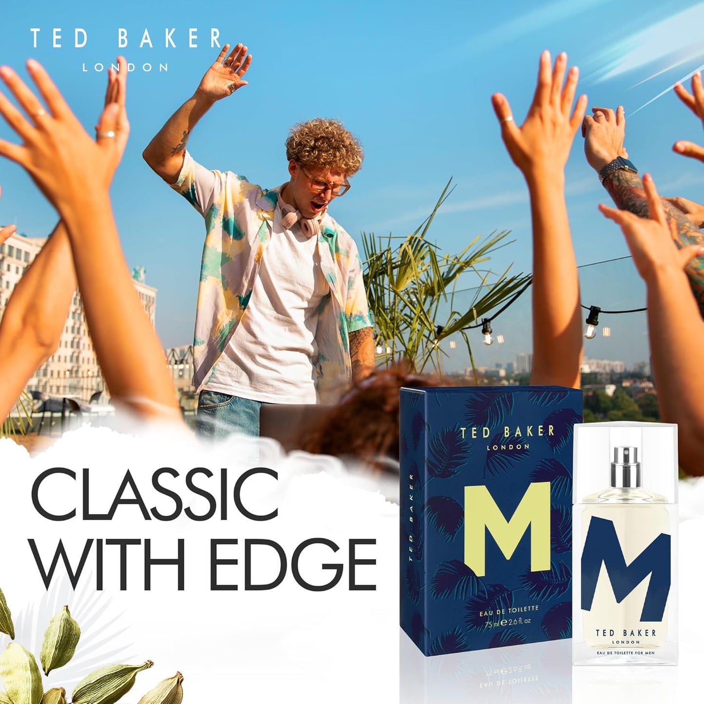 Ted Baker M EDT, Unique Notes of Tonka Bean and Sensual Musk with a Rich Woody Base, Mark of Distinction, Men's Eau de Toilette, 75ml